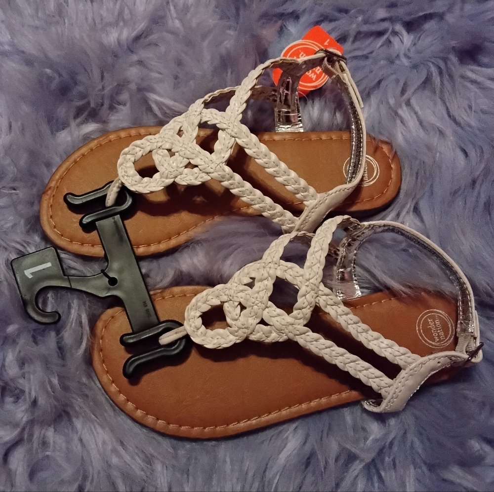 White Braided Sandals